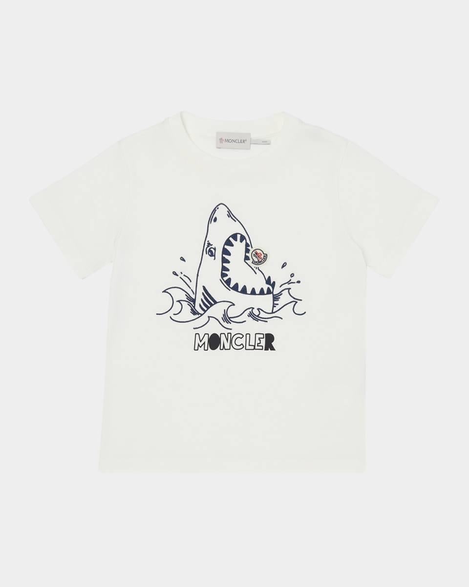 Boy's Shark Eating Logo Short-Sleeve T-Shirt, Size 12-
